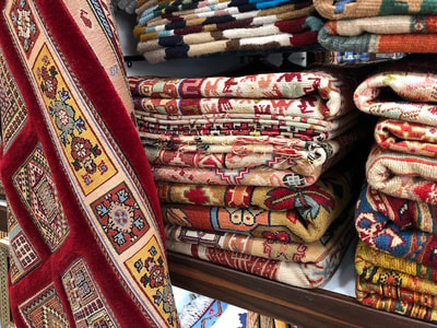 Beautiful kilims at Aria Shop - Iran Handicraft Center